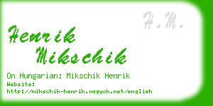 henrik mikschik business card